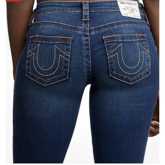 Nwt True Religion Stella Blue Denim Low Rise Skinny Jeans Womens Size W27x31